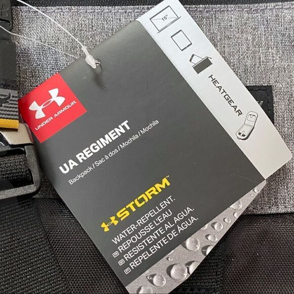 Under Armour X Project Rock Vanish Regiment “Heather Gray” Backpack 1325331-040 - Picture 7 of 9